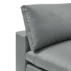 Modway EEI-4694 Commix Down Filled Overstuffed Leather Armless Chair-Gray