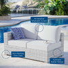 Modway EEI-4303 Convene Outdoor Patio Left-Arm Loveseat