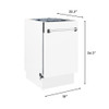 ZLINE DWV-WM-18 18" Tall Tub Style Dishwasher in Matte White