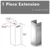 ZLINE 1-36" Chimney Extension for 9 ft. to 10 ft. Ceilings (1PCEXT-KECOM)