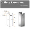 ZLINE 2-36" Chimney Extensions for 10 ft. to 12 ft. Ceilings (2PCEXT-696)