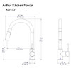 ZLINE ATH-KF-BN Arthur Kitchen Faucet in Brushed Nickel