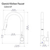 ZLINE GEM-KF-CH Gemini Kitchen Faucet in Chrome