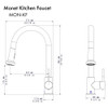 ZLINE MON-KF-BN Monet Kitchen Faucet in Brushed Nickel