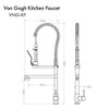 ZLINE VNG-KF-BN Van Gogh Kitchen Faucet in Brushed Nickel