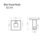 ZLINE BLS-HK-CH Bliss Towel Hook in Chrome