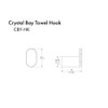 ZLINE CBY-HK-BN Crystal Bay Towel Hook in Brushed Nickel