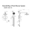 ZLINE EMBY-SHS-T2-MB Emerald Bay Thermostatic Shower System in Black