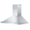 ZLINE Bundle Package - 30" Dual Fuel Range W/ White Matte Door with 30" Wall Mount Range Hood