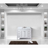 Virtu USA ES-40048-WMSQ-WH-NM Tiffany 48" Single Bath Vanity in White with Marble Top and Square Sink