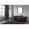 Virtu USA KS-70066-WM-ZG-001 Dior 66" Single Bath Vanity in Zebra Grey with Marble Top and Square Sink with Brushed Nickel Faucet and Mirror