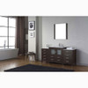 Virtu USA KS-70068-C-ES Dior 68" Single Bath Vanity in Espresso with Slim White Ceramic Top and Square Sink with Polished Chrome Faucet and Mirror