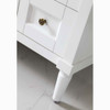 Virtu USA ES-40048-WMSQ-WH Tiffany 48" Single Bath Vanity in White with Marble Top and Square Sink with Mirror