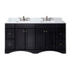 Virtu USA ED-25072-WMSQ-ES-002-NM Talisa 72" Double Bath Vanity in Espresso with Marble Top and Square Sink with Polished Chrome Faucet
