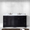 Virtu USA ED-25072-WMSQ-ES-002-NM Talisa 72" Double Bath Vanity in Espresso with Marble Top and Square Sink with Polished Chrome Faucet