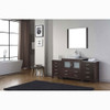 Virtu USA KS-70072-WM-ES-001 Dior 72" Single Bath Vanity in Espresso with Marble Top and Square Sink with Brushed Nickel Faucet and Mirror