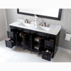 Virtu USA ED-25072-WMSQ-ES-001 Talisa 72" Double Bath Vanity in Espresso with Marble Top and Square Sink with Brushed Nickel Faucet and Mirror