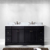 Virtu USA ED-25072-WMSQ-ES-001-NM Talisa 72" Double Bath Vanity in Espresso with Marble Top and Square Sink with Brushed Nickel Faucet