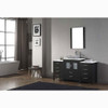 Virtu USA KS-70064-S-ZG Dior 64" Single Bath Vanity in Zebra Grey with White Engineered Stone Top and Square Sink with Polished Chrome Faucet and Mirror