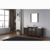 Virtu USA KS-70068-C-ES-001 Dior 68" Single Bath Vanity in Espresso with Slim White Ceramic Top and Square Sink with Brushed Nickel Faucet and Mirror