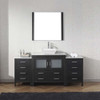 Virtu USA KS-70068-WM-ZG-001 Dior 68" Single Bath Vanity in Zebra Grey with Marble Top and Square Sink with Brushed Nickel Faucet and Mirror