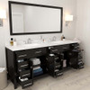 Virtu USA MD-2178-DWQSQ-ES-NM Caroline Parkway 78" Double Bath Vanity in Espresso with Dazzle White Top and Square Sink