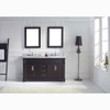 Virtu USA MD-2660-WMSQ-ES Victoria 60" Double Bath Vanity in Espresso with Marble Top and Square Sink with Mirrors