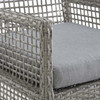 Modway Aura Outdoor Patio Wicker Rattan Dining Armchair EEI-2920-GRY-GRY Gray Gray