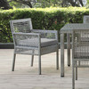 Modway Aura Outdoor Patio Wicker Rattan Dining Armchair EEI-2920-GRY-GRY Gray Gray