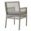 Modway Aura Outdoor Patio Wicker Rattan Dining Armchair EEI-2920-GRY-GRY Gray Gray