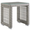 Modway Aura Outdoor Patio Wicker Rattan Side Table EEI-2922-GRY Gray