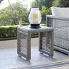 Modway Aura Outdoor Patio Wicker Rattan Side Table EEI-2922-GRY Gray