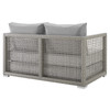 Modway Aura Outdoor Patio Wicker Rattan Loveseat EEI-2924-GRY-GRY Gray Gray