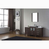Virtu USA KS-70060-C-ES Dior 60" Single Bath Vanity in Espresso with Slim White Ceramic Top and Square Sink with Polished Chrome Faucet and Mirror