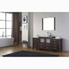 Virtu USA KS-70072-WM-ES Dior 72" Single Bath Vanity in Espresso with Marble Top and Square Sink with Polished Chrome Faucet and Mirror