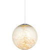 Modway Fairy 8" Amber Glass Globe Ceiling Light Pendant Chandelier EEI-2926