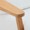 Modway Saratoga Outdoor Patio Premium Grade A Teak Wood Sofa EEI-2934-NAT-WHI Natural White