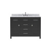 Virtu USA MS-2048-WMSQ-ES-001-NM Caroline 48" Single Bath Vanity in Espresso with Marble Top and Square Sink with Brushed Nickel Faucet