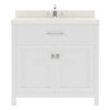 Virtu USA MS-2036-DWQRO-WH-NM Caroline 36" Single Bath Vanity in White with Dazzle White Top and Round Sink