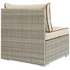 Modway Repose Outdoor Patio Armless Chair EEI-2958-LGR-BEI Light Gray Beige