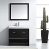 Virtu USA MS-555-C-ES-010 Gloria 36" Single Bath Vanity in Espresso with White Ceramic Top and Square Sink with Mirror