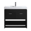 Virtu USA MS-555-C-ES-NM Gloria 36" Single Bath Vanity in Espresso with White Ceramic Top and Square Sink with Polished Chrome Faucet