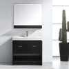 Virtu USA MS-555-C-ES Gloria 36" Single Bath Vanity in Espresso with White Ceramic Top and Square Sink with Polished Chrome Faucet and Mirror