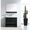 Virtu USA MS-555-C-ES Gloria 36" Single Bath Vanity in Espresso with White Ceramic Top and Square Sink with Polished Chrome Faucet and Mirror