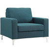 Modway Allure 2 Piece Sofa and Armchair Set EEI-2984-BLU-SET Blue