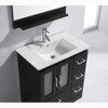 Virtu USA MS-6730-C-ES Zola 30" Single Bath Vanity in Espresso with Slim White Ceramic Top and Square Sink with Polished Chrome Faucet and Mirror