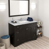 Virtu USA ES-32048-WMSQ-ES-002 Elise 48" Single Bath Vanity in Espresso with Marble Top and Square Sink with Polished Chrome Faucet and Mirror