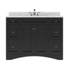 Virtu USA ES-32048-WMSQ-ES-NM Elise 48" Single Bath Vanity in Espresso with Marble Top and Square Sink