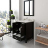 Virtu USA GS-50024-DWQSQ-ES-NM Caroline Avenue 24" Single Bath Vanity in Espresso with Dazzle White Top and Square Sink