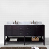 Virtu USA ED-30072-WMRO-ES-NM Winterfell 72" Double Bath Vanity in Espresso with Marble Top and Round Sink